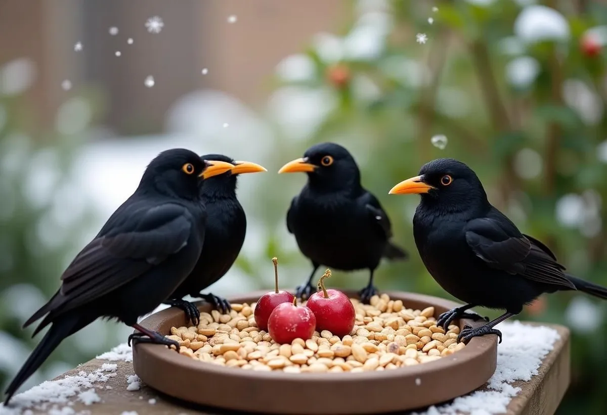 Merels in de winter: hoe we deze zangvogels kunnen helpen overleven